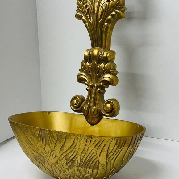 972 Vintage LADLE HOME INTERIOR GOLD ORNATE SYROCO LADLE SPOON 31" tall  Homco. - Picture 5 of 9